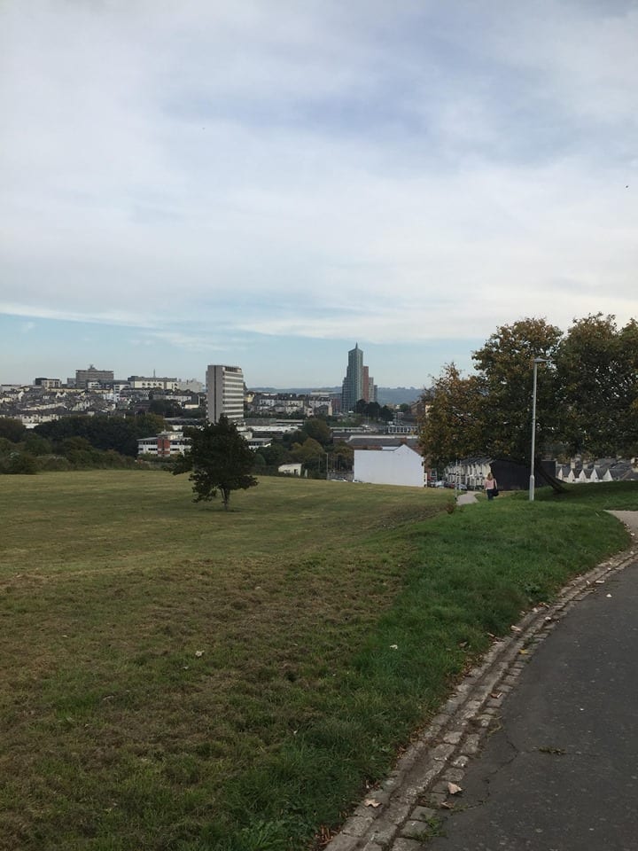 A view of Plymouth cityscape on the way into town from the Life Centre