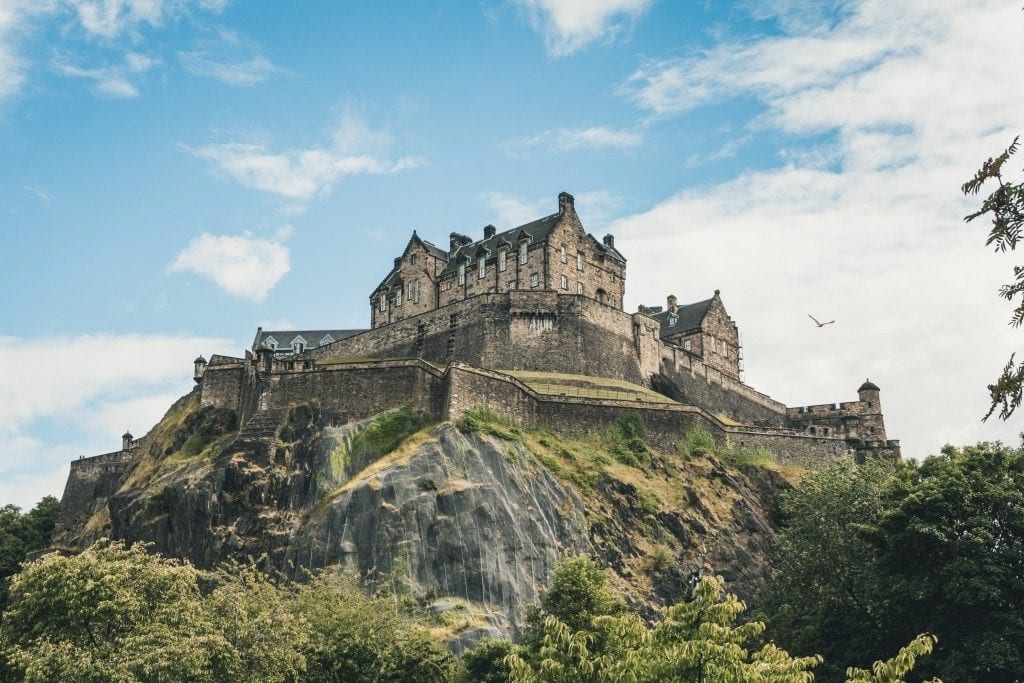 Castle, Edinburgh, Clear skies, Scotland