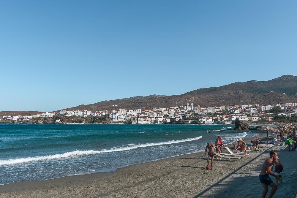 Travels with Ecden, best beaches in Greece for fammilies, Nimporio Beach, Andros island, Greek islands