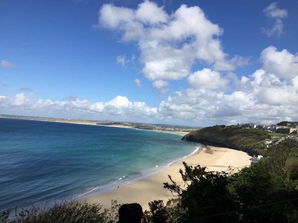 Glimpse/view of Carbis Bay Beach