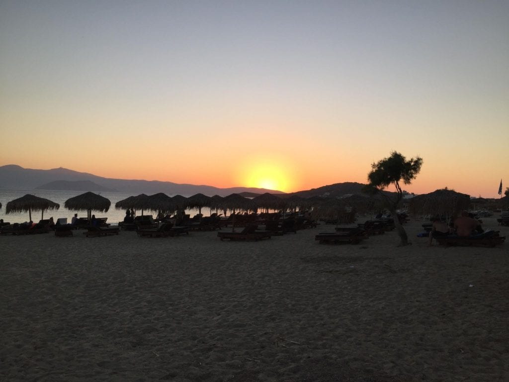 Agios prokopios greece sunset