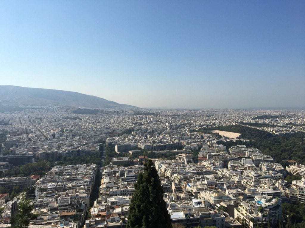 Lycabettus Hill, Athens, Athens viewpoint, Greece. Athens with kids