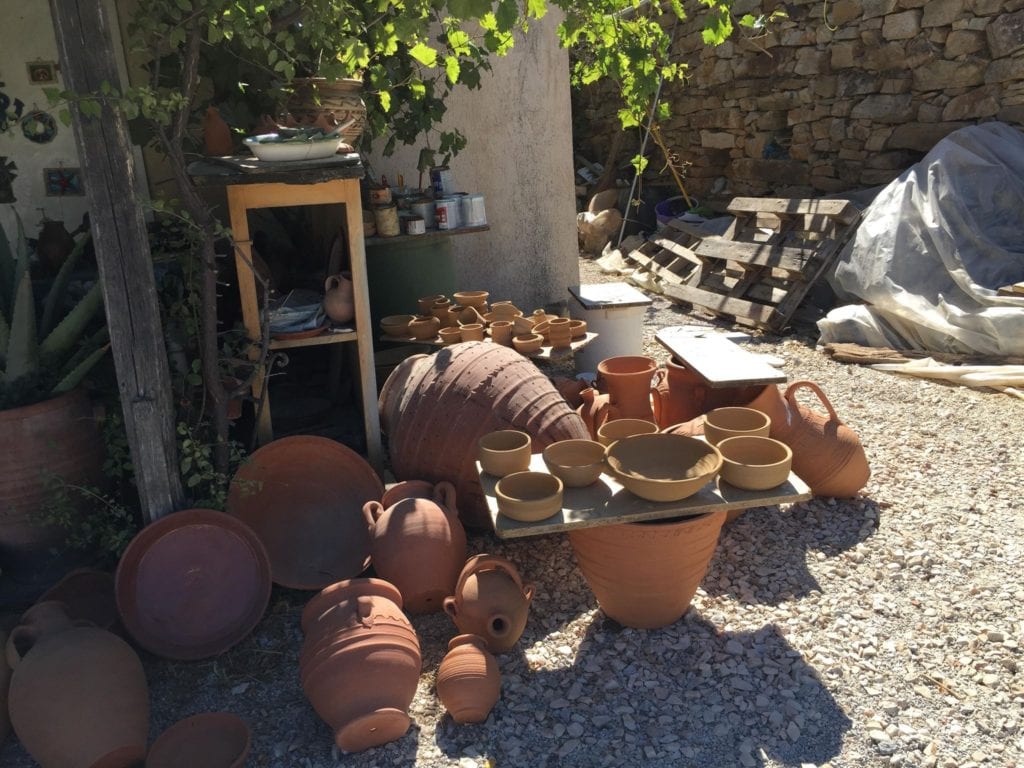 manolas pottery workshop, dalamas greece, naxos