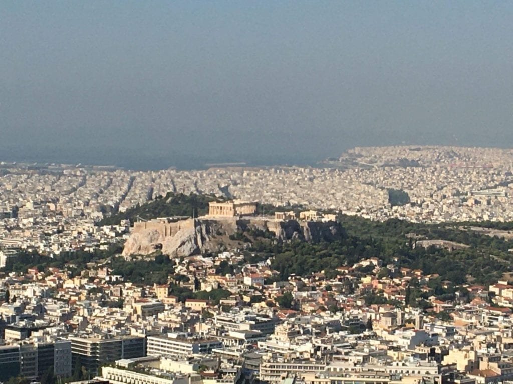 View from Mount Lycabettus, Athens itinerary Athens with kids, 10 days in Greece