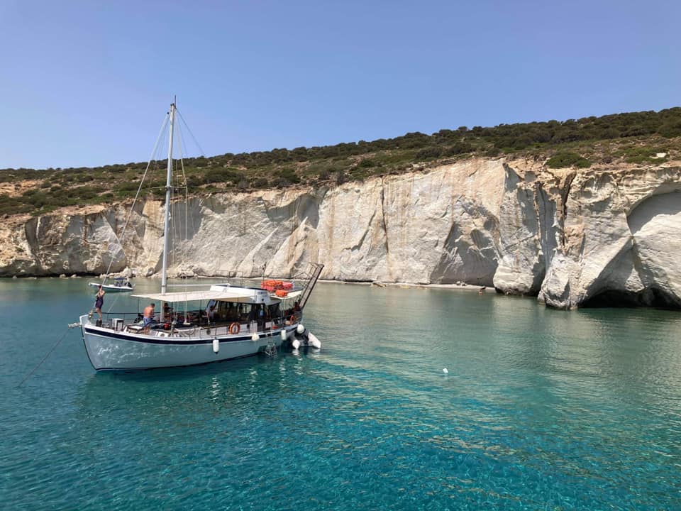 blue seas in milos, athens to milos, milos rock formaitons