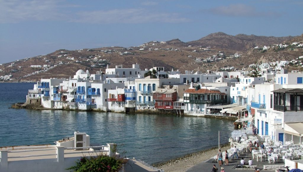 mykonos, venetian quarter, greece-