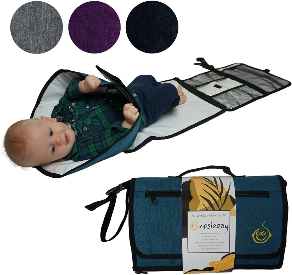 yellow travel changing mat